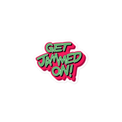 "Get Jammed On" Red and Green Bubble-free stickers